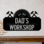 Personalized Fathers Day Sign for Dad-Papas Work Shop Metal Sign-Fathers Day Gift-Gift for Dad-Gift for Grandpa-Gift for Papa-Papaw