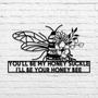 Personalized Garden Metal Sign, Custom Bee Metal Sign, Custom Family Name Sign, Gift For Gardener ,Gift For Bee Breeder