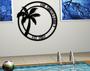 Personalized Palm Tree Metal Sign-Beach House Signs-Door Hanger-Metal Wall Art-Beach Decor-Coastal Decor-Tropical Decor-Metal Sign