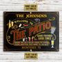 Personalized Patio Grilling Red Listen To The Good Music Black Custom Classic Metal Signs| Custom Metal Patio Sign | Custom Metal Pool Sign