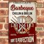 Backyard BBQ Sign, Personalized BBQ Grilling Burn To Perfection, Grill Master Gift, Kitchen Decor, BBQ Signs Customized Classic Metal Signs