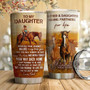Personalized Horse Dad To Daughter Stainless Steel Tumbler 20Oz