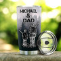 Personalized Hunting Dad And Son Stainless Steel Tumbler 20Oz
