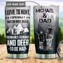 Personalized Hunting Dad And Son Stainless Steel Tumbler 20Oz