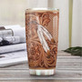 Personalized Native America Leather Style Stainless Steel Tumbler 20Oz