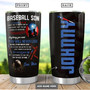 Personalized Puerto Rico Baseball Mom To Son Stainless Steel Tumbler 20Oz