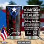 Personalized Puerto Rico Dad To Son Stainless Steel Tumbler 20Oz