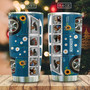 Blue Royal Hippie Van Dogs Personalized Stainless Steel Tumbler 20Oz