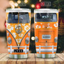Orange Hibiscus Hippie Van Personalized Stainless Steel Tumbler 20Oz