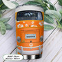 Orange Hibiscus Hippie Van Personalized Stainless Steel Tumbler 20Oz