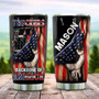 Truckers Backbone Of America Personalized Stainless Steel Tumbler 20Oz