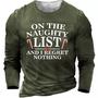 Men's T Shirt Tee Letter Graphic Prints Crew Neck Army Green Navy Blue Gray Black 3d Print Outdoor Christmas Long Sleeve Print Clothing Apparel Basic Sports Designer Casual