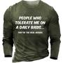 Men's T Shirt Tee Letter Graphic Prints Crew Neck Black Army Green Navy Blue Gray 3d Print Outdoor Street Long Sleeve Print Clothing Apparel Basic Sports Designer Casual