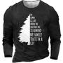Men's T Shirt Tee Tree Letter Graphic Prints Crew Neck Army Green Navy Blue Gray Black 3d Print Outdoor Christmas Long Sleeve Print Clothing Apparel Basic Sports Designer Casual