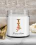 Personalized initial "J" monogram candle| candle for mom, sister bestie, bridesmaid| scented candle gift| custom gold initial candle letter J Soy Wax Candle Jar 9oz