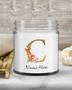 Personalized initial "C" monogram candle| candle for Mom, sister bestie, bridesmaid| scented candle gift| custom gold initial mug| letter Cbirthday, Mothers day, Bridesmaid gifts Soy Wax Candle Jar 9oz