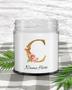 Personalized initial "C" monogram candle| candle for Mom, sister bestie, bridesmaid| scented candle gift| custom gold initial mug| letter Cbirthday, Mothers day, Bridesmaid gifts Soy Wax Candle Jar 9oz