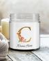 Personalized initial "C" monogram candle| candle for Mom, sister bestie, bridesmaid| scented candle gift| custom gold initial mug| letter Cbirthday, Mothers day, Bridesmaid gifts Soy Wax Candle Jar 9oz