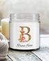 Personalized initial "B" monogram candle| candle for mom, sister bestie, bridesmaid| scented candle gift| custom gold initial mug| Letter B Soy Wax Candle Jar 9oz