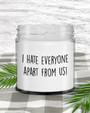 Best Friend Gift, I Hate Everyone Apart From Us, Friendship Candle, Funny Friend Gift, Bestie Gift, Gift For Friend, Birthday Christmas Gift