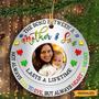 The Bond Between Mother And Son Lasts A Lifetime Personalized Circle Ornament Autism Awareness, Gift For Mom, Autism Warrior, Christmas Gift