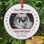 Christmas Day Gift for Mommy to be, Sonogram Circle Ornament, New Mom Gift, Bump's First Christmas, Expecting Mom Gift, Gift From The Bump