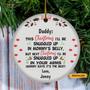 Custom Daddy This Christmas I’ll be Snuggled Up, Personalized Custom Baby Name Christmas Ornament, Pregnancy Announcement Gift For Dad To Be