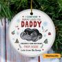 Daddy I Confirm Mommy Loves You, Personalized Ultrasound Photo Ornament, Bump's First Christmas, New Dad Gift, Dad To Be Gift