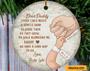 Dear Daddy Every Child Needs A Gentle hand To Guide Personalized Circle Ornament, Christmas Gift for New Dad First Christmas, New Dad Gift