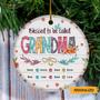 Personalized Blessed to be Called Grandma Nana Circle Ornament, Expecting Grandma Gift, First Christmas Grandma, Gift For Grandma,