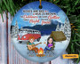 Personalized Camping Couple Xmas Ceramic Ornament, Christmas Gift For Couple, Camping Lover, Husband And Wife Camping Partners For Life