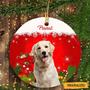 Personalized Dog Cat Photo Christmas Circle Ornament, Custom Photo Gift for Pet Lover, Animal Lovers Gift, Dog Owner Gift, Custom Photo Pet