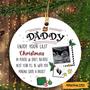 Personalized Gift For Daddy To Be I Can’t Wait To Meet You Circle Ornament, Bump's First Christmas, New Dad Gift, Expecting Dad Gift