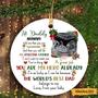 Personalized Gift For Daddy To Be Amazing Father The World’s Best Dad Belongs To Me Ornament, Bump's First Christmas, New Dad Gift