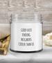 Good Luck Finding Neighbors Cooler Than Us Candle Vanilla Scented Soy Wax Blend 9 oz. with Lid