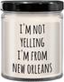 New Orleans Candle, New Orleans Gifts, I'm Not Yelling I'm from New Orleans 9 oz Soy Wax Candle