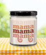 Groovy Mama Retro Mother's Day Candle for Mom 9oz Vanilla Scented Soy Wax Blend Candles