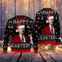 Happy Easter Ugly Sweater, Funny Santa Biden Christmas Sweater, Chirstmas Ugly Sweater, Biden Christmas Ugly Sweater Black