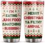 Christmas Gifts for Men Women, Merry Christmas Ya Filthy Animal Tumbler Cup, Christmas Movie Coffee Mug, Xmas Birthday Gifts for Dad, Mother, Daughter, Son