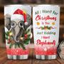 Elephant Christmas Gift for Women - Cute Elephant Tumbler Cup - Wild Animal Xmas Coffee Mug - Birthday Christmas Gifts for Elephant Lover - Christmas Gift Idea for Her Mother Daughter Grandma