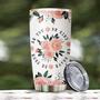 Floral Be You Be Kind Be Brave Be True Tumbler, Floral Christmas Gifts For Women, Inspirational Gifts For Women Birthday Gifts For Women 20oz Stainless Steel with Lid Cold & Hot Water Coffee