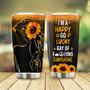 I am A Happy Go Lucky Ray of Fcking Sunshine Tumbler, Glitter Sunflower Birthday Gifts for Women, Christmas Gift for Women Friend Sister 20oz Stainless Steel with Lid Cold & Hot Water Coffee