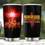 Man Of God Jesus Is My Savior Tumbler - Husband Dad Grandpa Christian Shirt For Birthday, Christmas Gifts for Dad Father Papa, 20oz Stainless Steel Tumbler Cup with Lid Cold & Hot Water Coffee