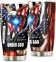 One Nation Under God American Eagle - Patriotic Jesus Flag 1776 20oz Stainless Steel Tumbler with Lid Cold & Hot Coffee Mug
