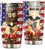 One Nation Under God American Eagle - Patriotic Jesus Flag 1776 20oz Stainless Steel Tumbler with Lid Cold & Hot Coffee Mug