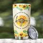Sunflower Be You Tumbler, Floral Tumbler Christmas Gifts For Women, Inspirational Gifts For Women, Birthday Gifts For Women 20oz Stainless Steel with Lid Cold & Hot Water Coffee