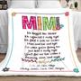 Christmas Gift For Grandma-Mimi Handdrawn Font-Personalized Mimi Blanket