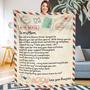 Blanket Love Letter to My Mom Personalized Printed Air Mail Throw Blankets for Couch Sofa Bed Supersoft Flannel Throws Birthday