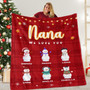 Christmas Gift For Grandma-Nana We Love You-Personalized Nana Blanket