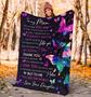 Gift For Mom - I Am Because You Are, Butterfly Blanket